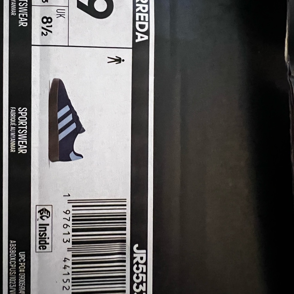 Adidas Barreda Shoes - Dark Blue/Glow Blue/Gum 9M/10W - Picture 4 of 4